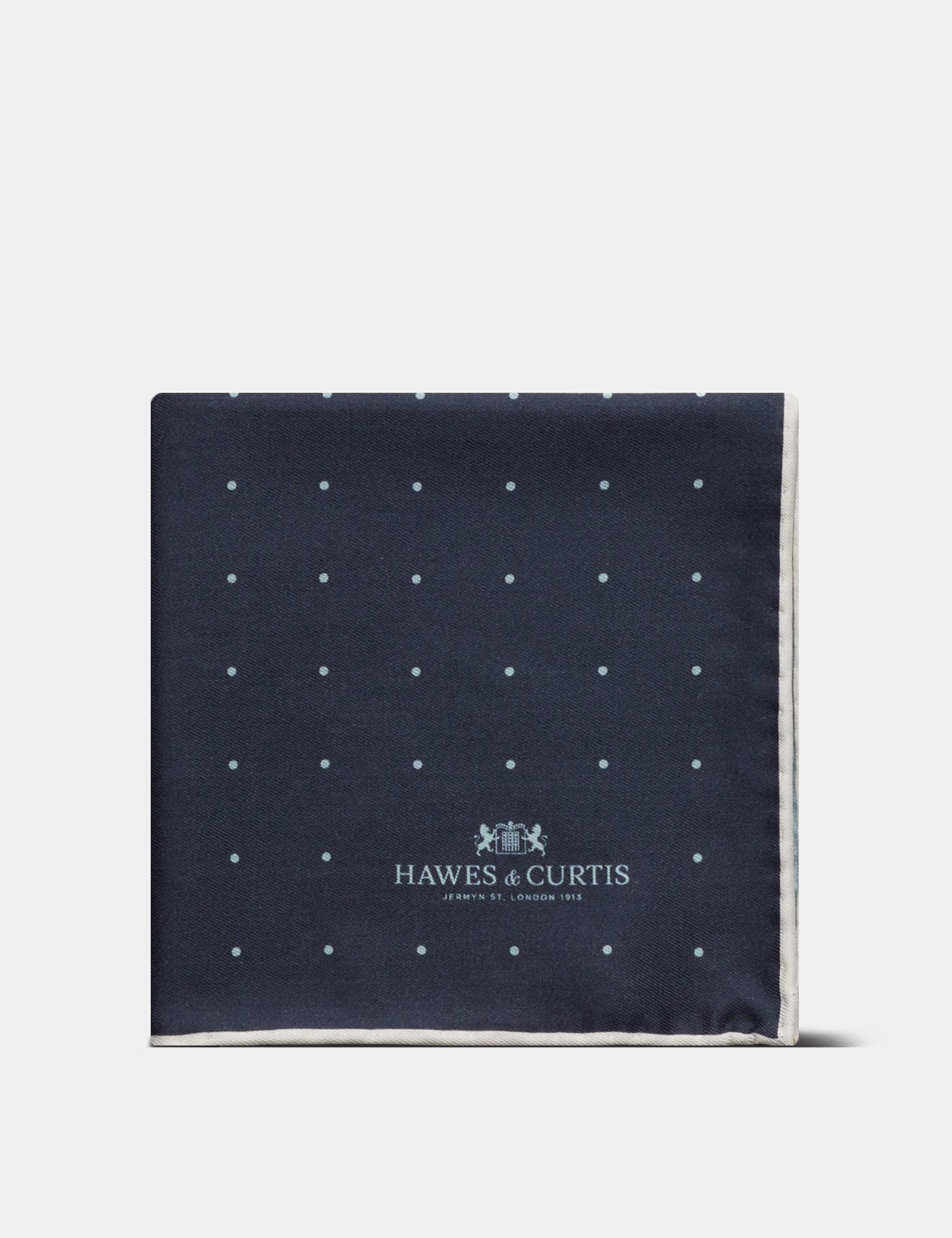 Hawes & Curtis Navy & Marine Blue Spotted Pocket Square Size: One Size