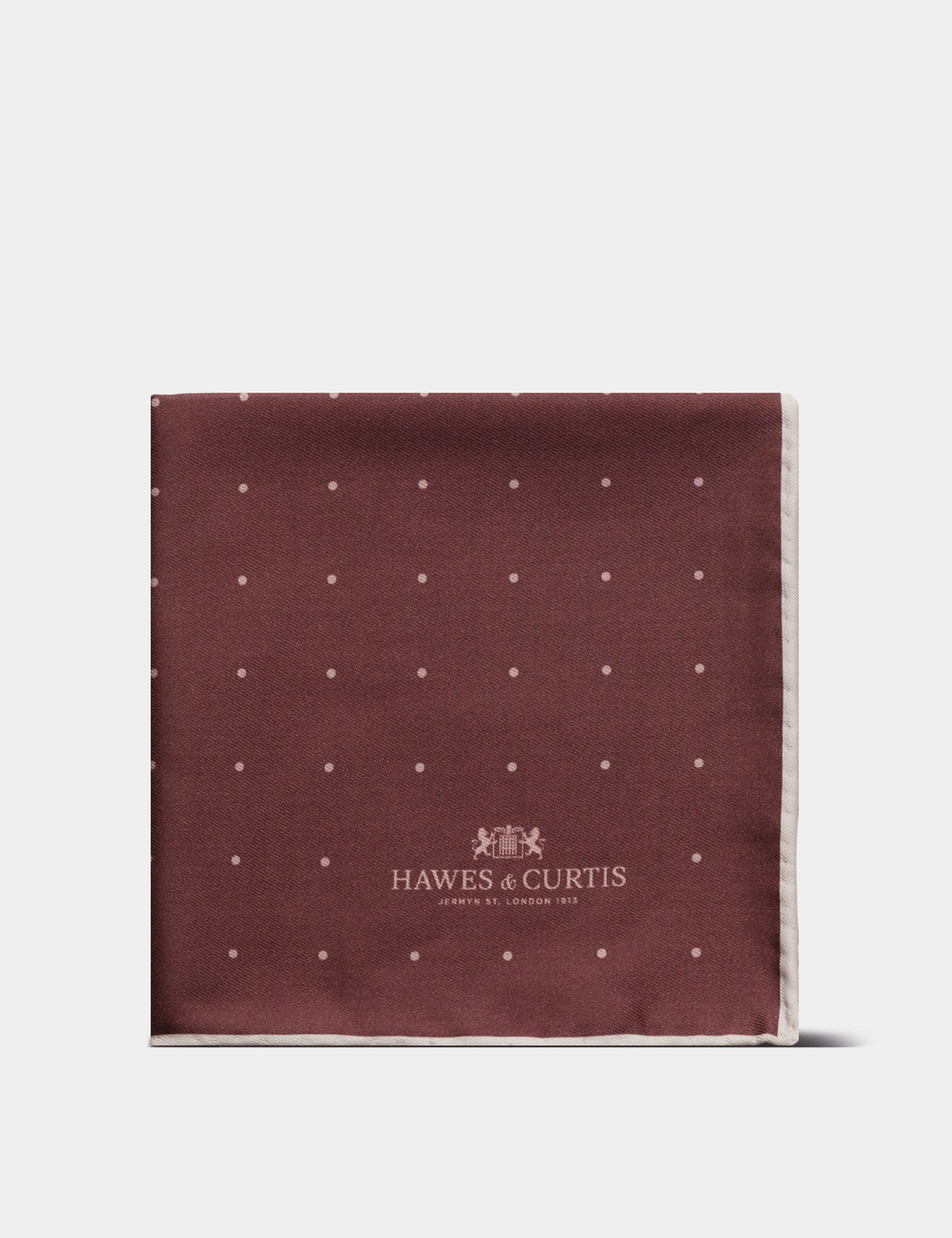Hawes & Curtis Blush Pink Spotted Pocket Square Size: One Size