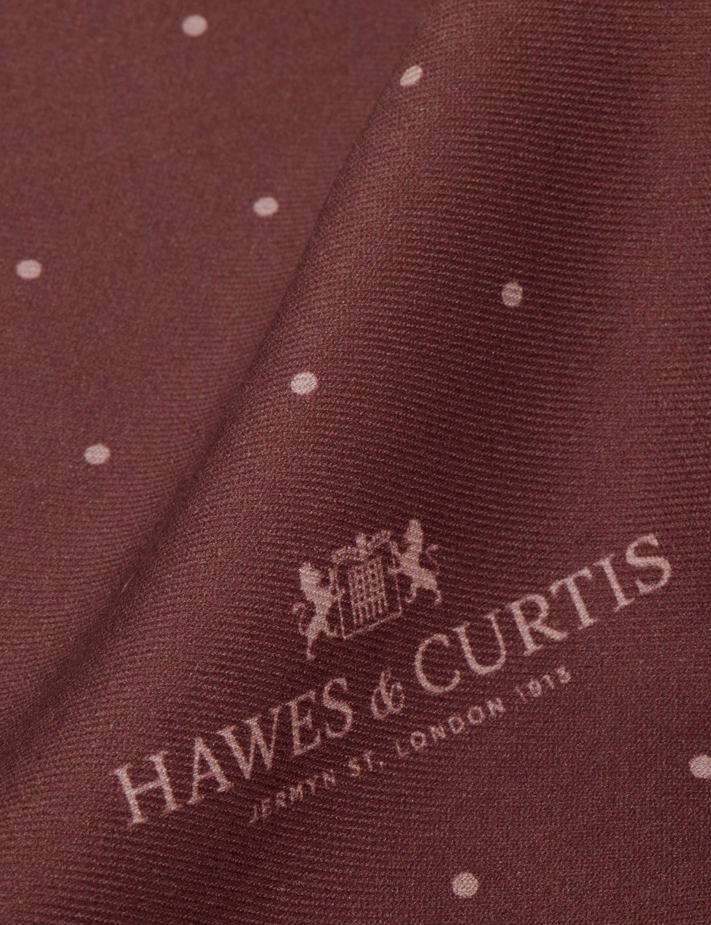 Hawes & Curtis Blush Pink Spotted Pocket Square Size: One Size image 2