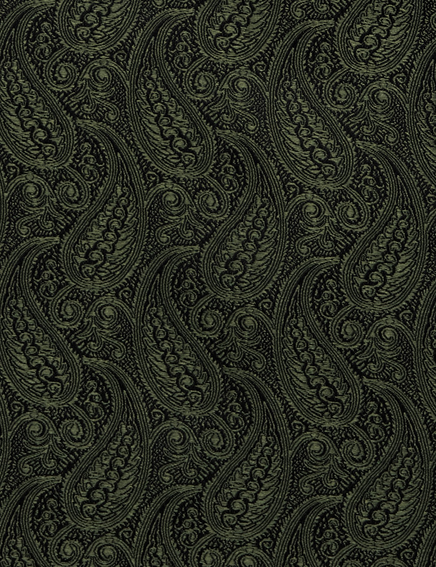 Hawes & Curtis Dark Green Paisley Handkerchief | 100% Silk Size: One Size image 2
