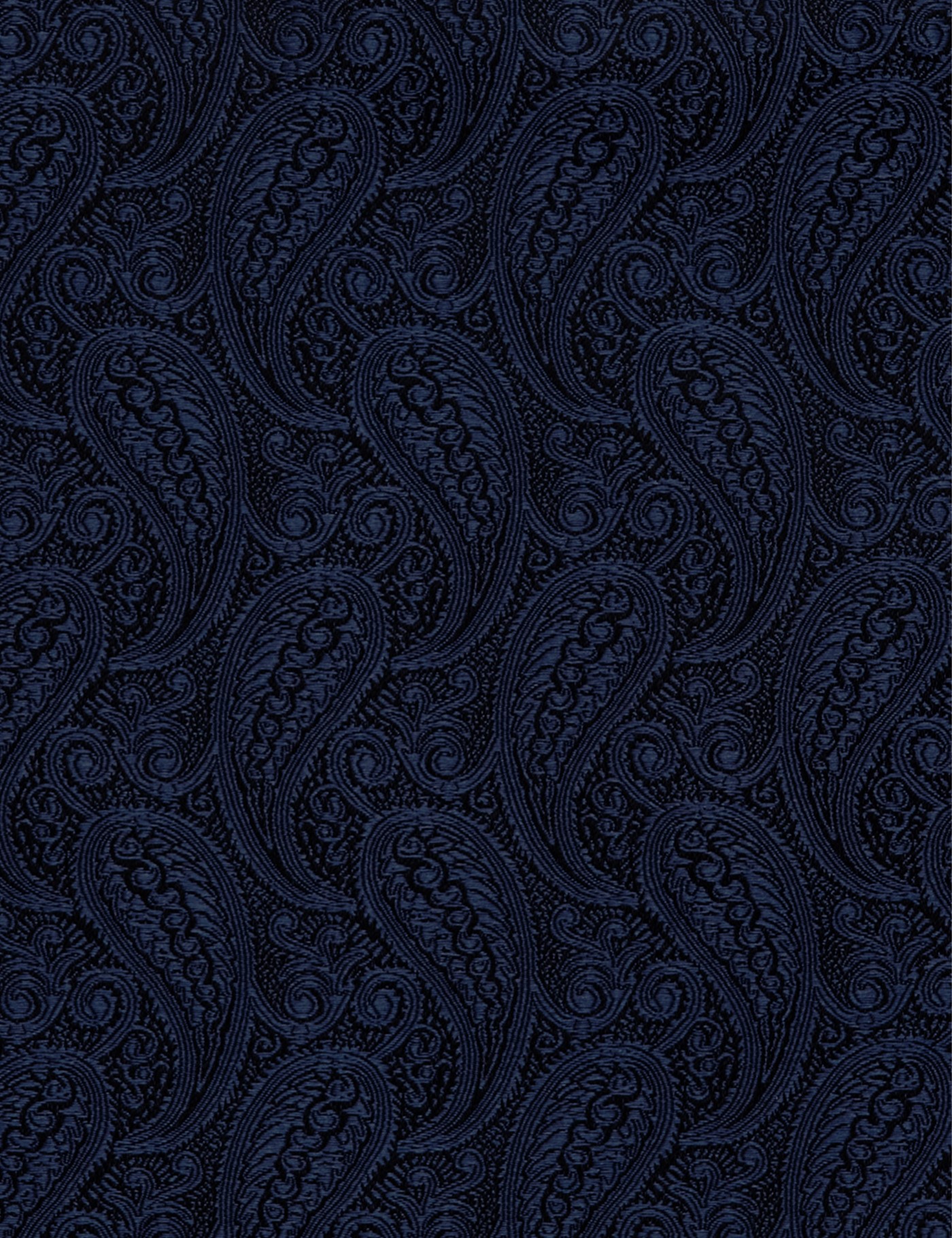 Hawes & Curtis Navy Paisley Pocket Square | 100% Silk Size: One Size image 2