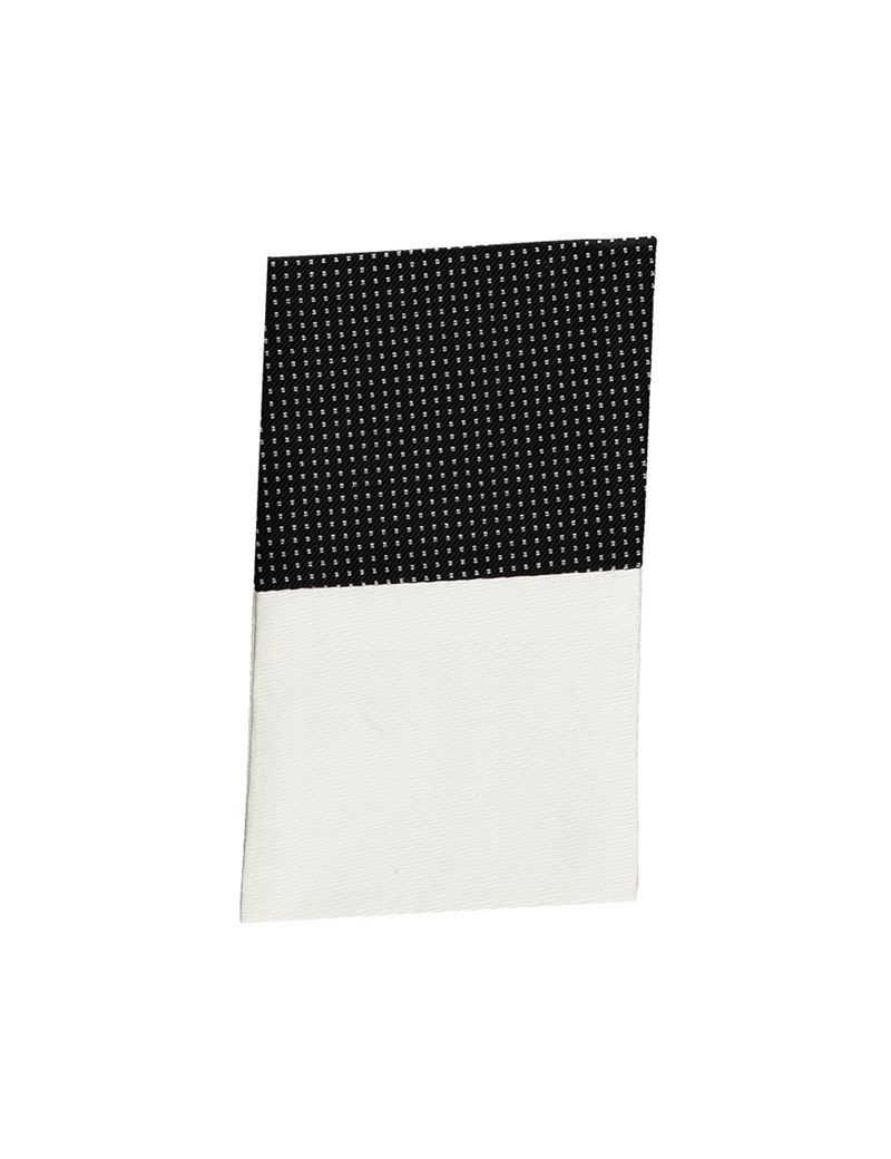 Black & White Pin Dot Pocket Square - 100% Silk