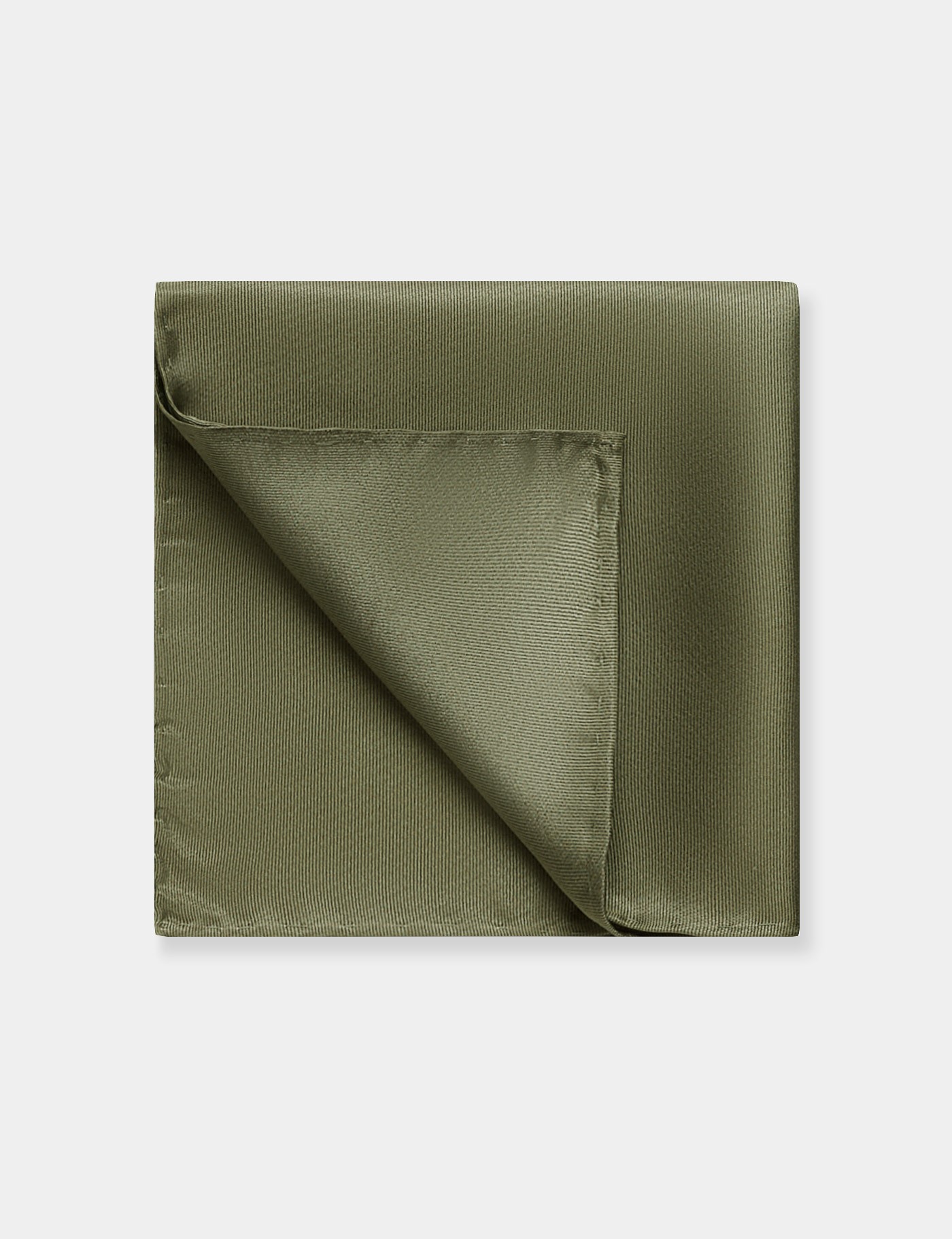 & Sage Green Plain Repp Pocket Square One