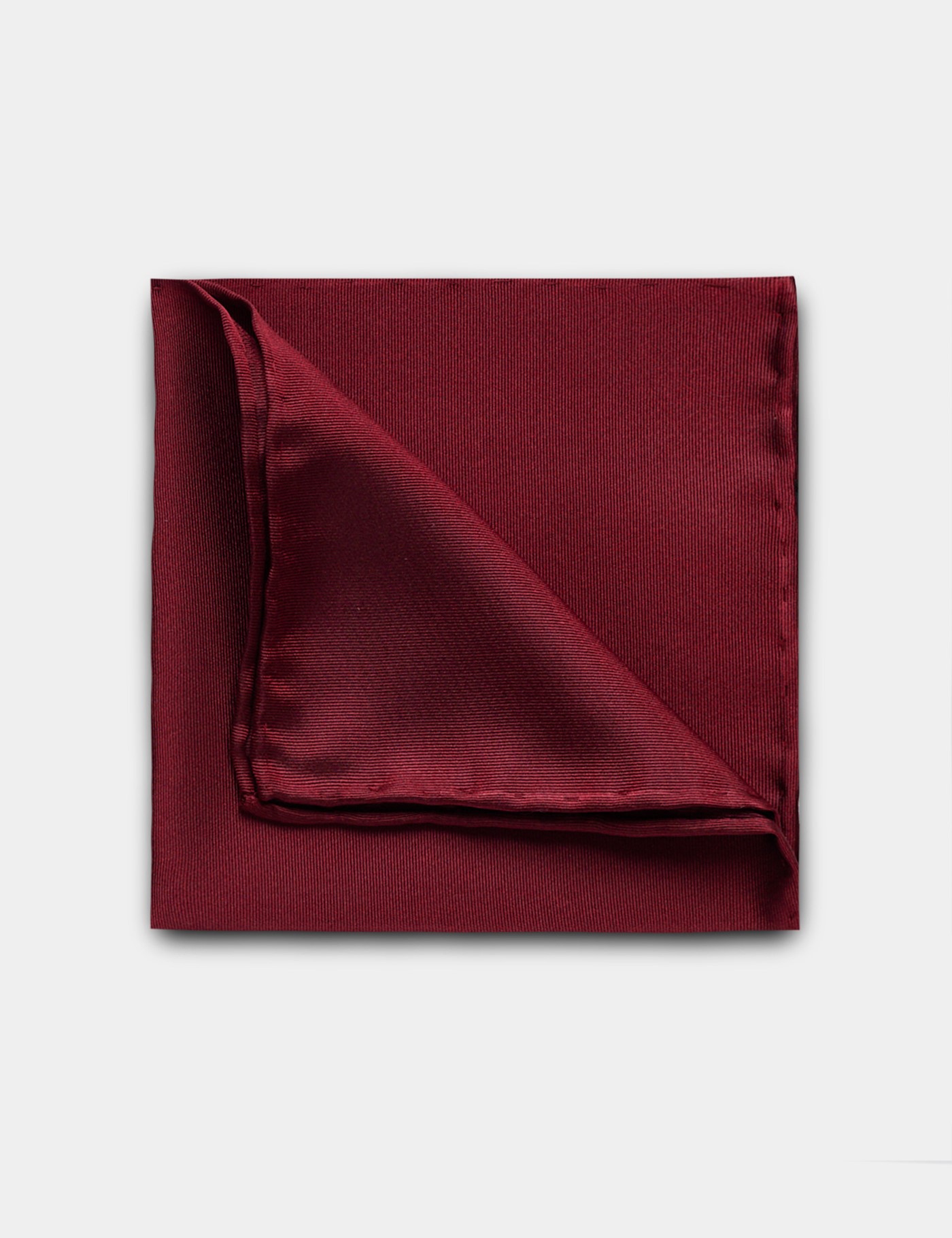 Hawes & Curtis Red Plain Repp Pocket Square Size: One Size