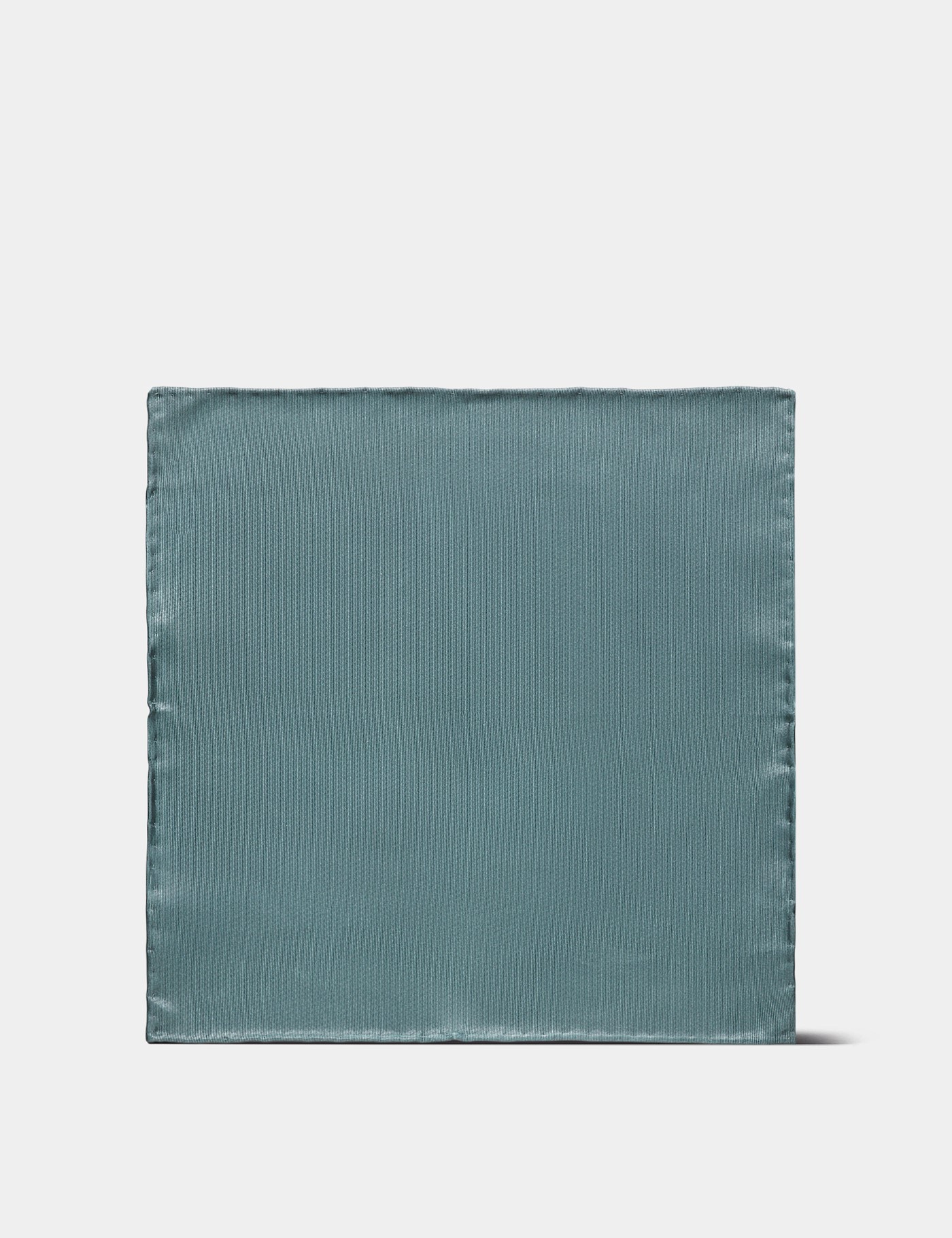 Hawes & Curtis Mint Green Plain Repp Pocket Square Size: One Size image 2
