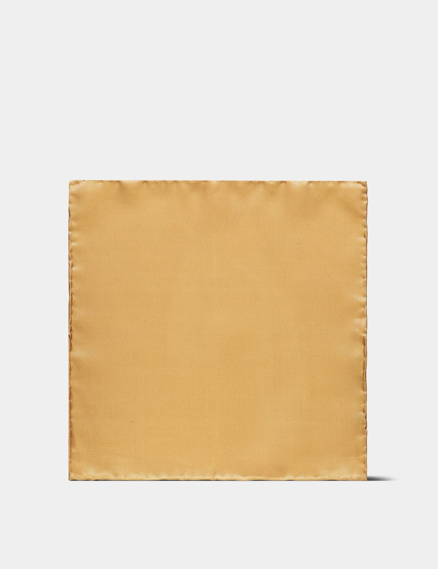 Hawes & Curtis Yellow Gold Plain Repp Pocket Square Size: One Size image 2