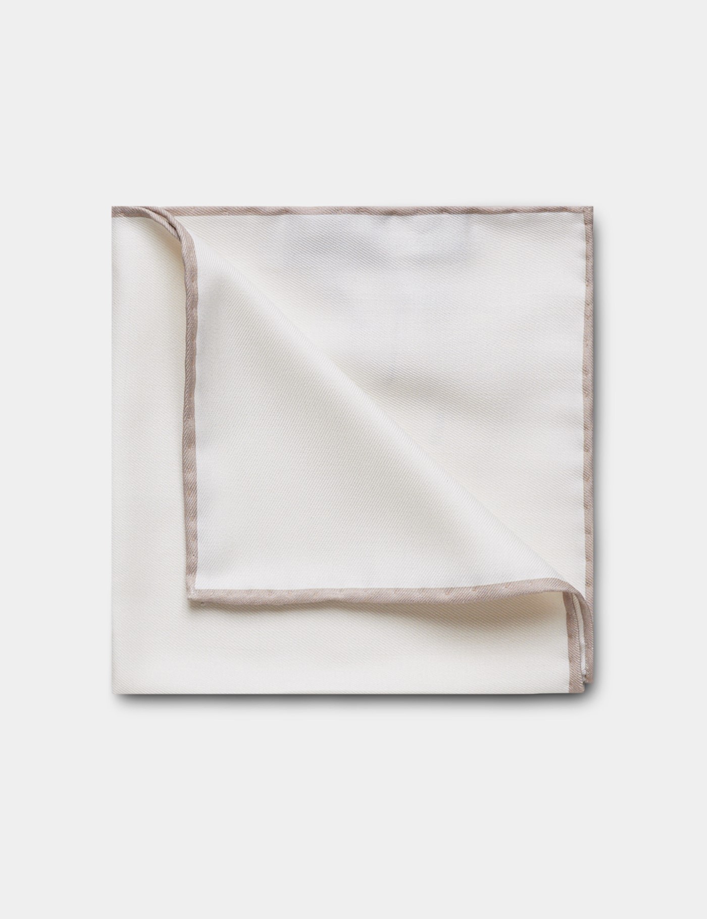 & Pocket Square Champagne Border One