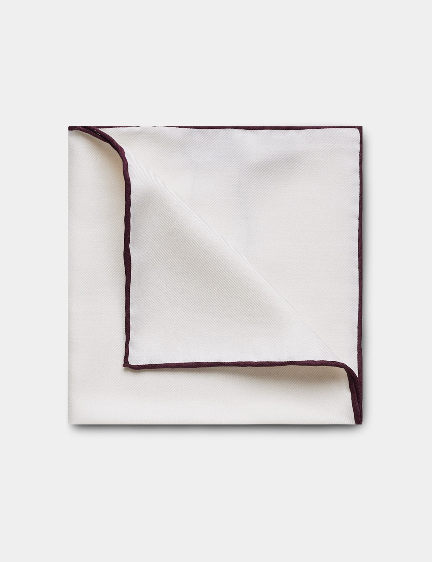 & Pocket Square Burgundy Border One