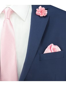 Men's Pink Pocket Square - 100% Silk