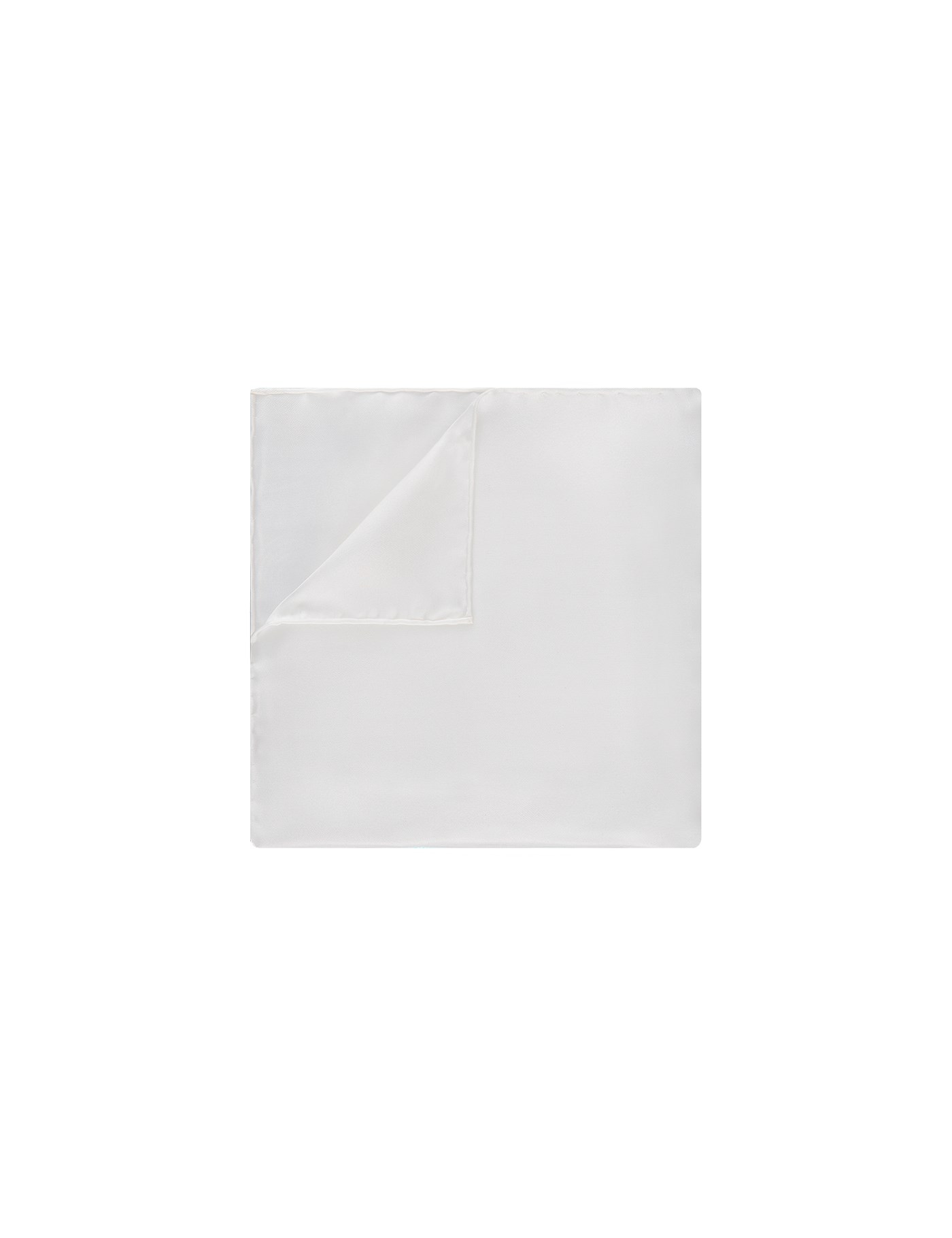 Men's White Pocket Square - 100% Silk | Hawes & Curtis