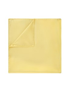 Men's Yellow Pocket Square - 100% Silk