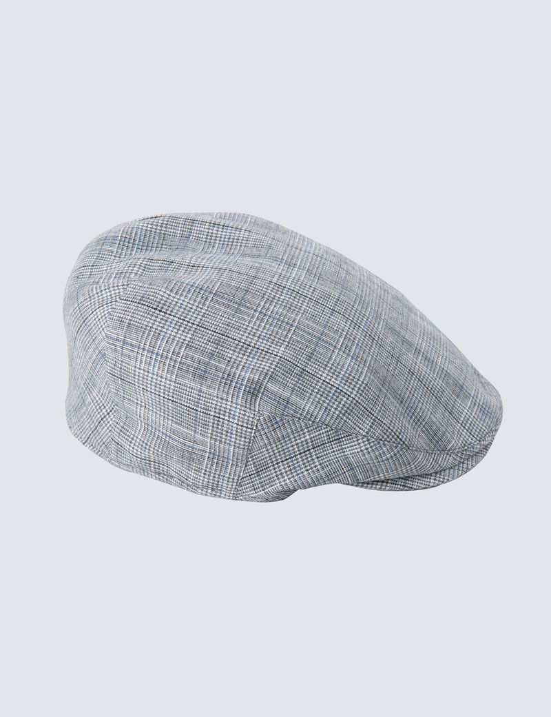 Men's Grey Tailored Driver Flat Cap | Hawes and Curtis