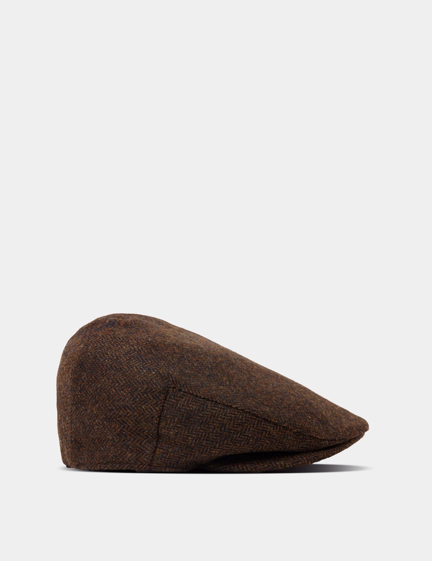 Hawes & Curtis Brown Herringbone 1913 Flat Cap Size: Large