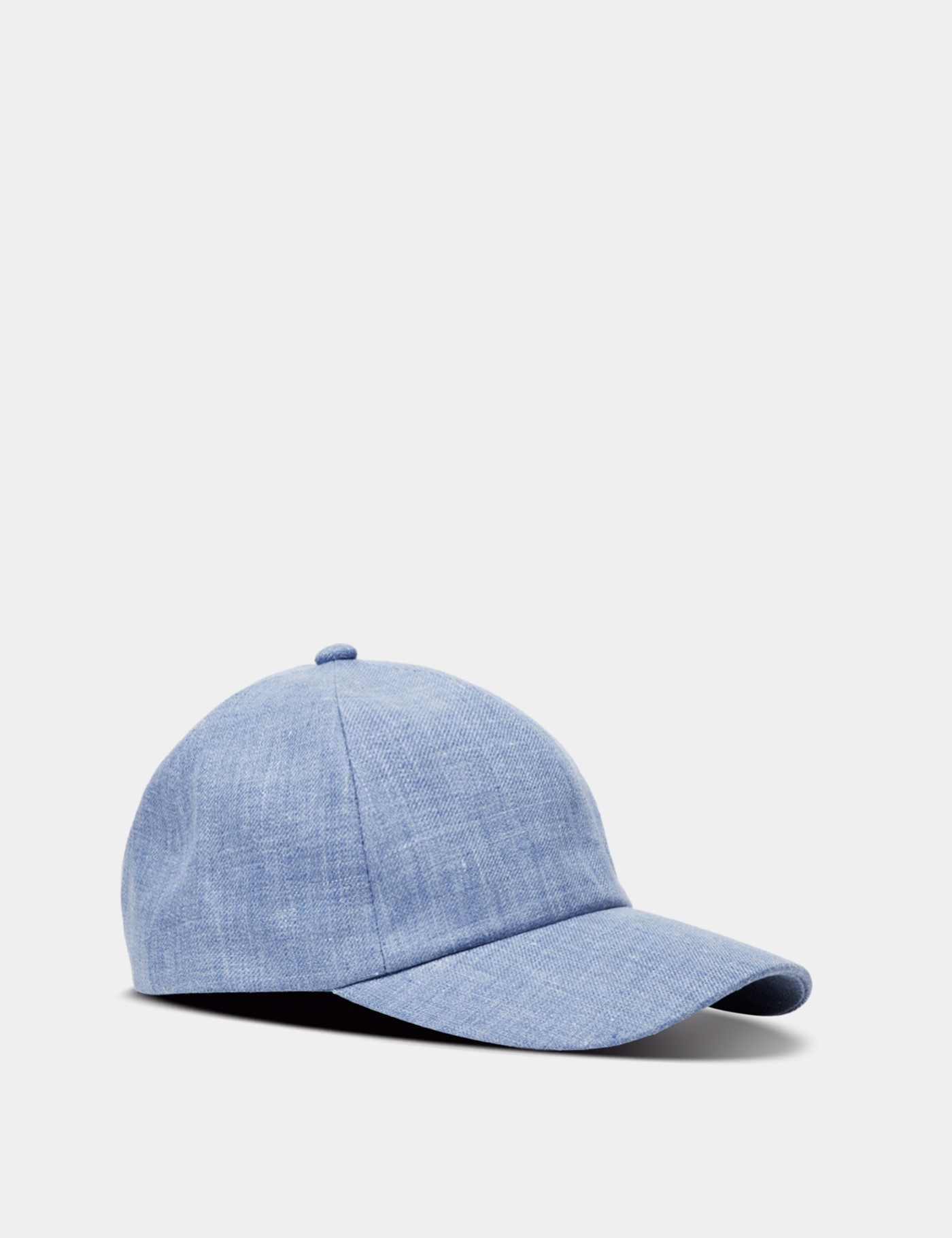 Hawes & Curtis Blue Linen Baseball Cap Size: One Size image 2