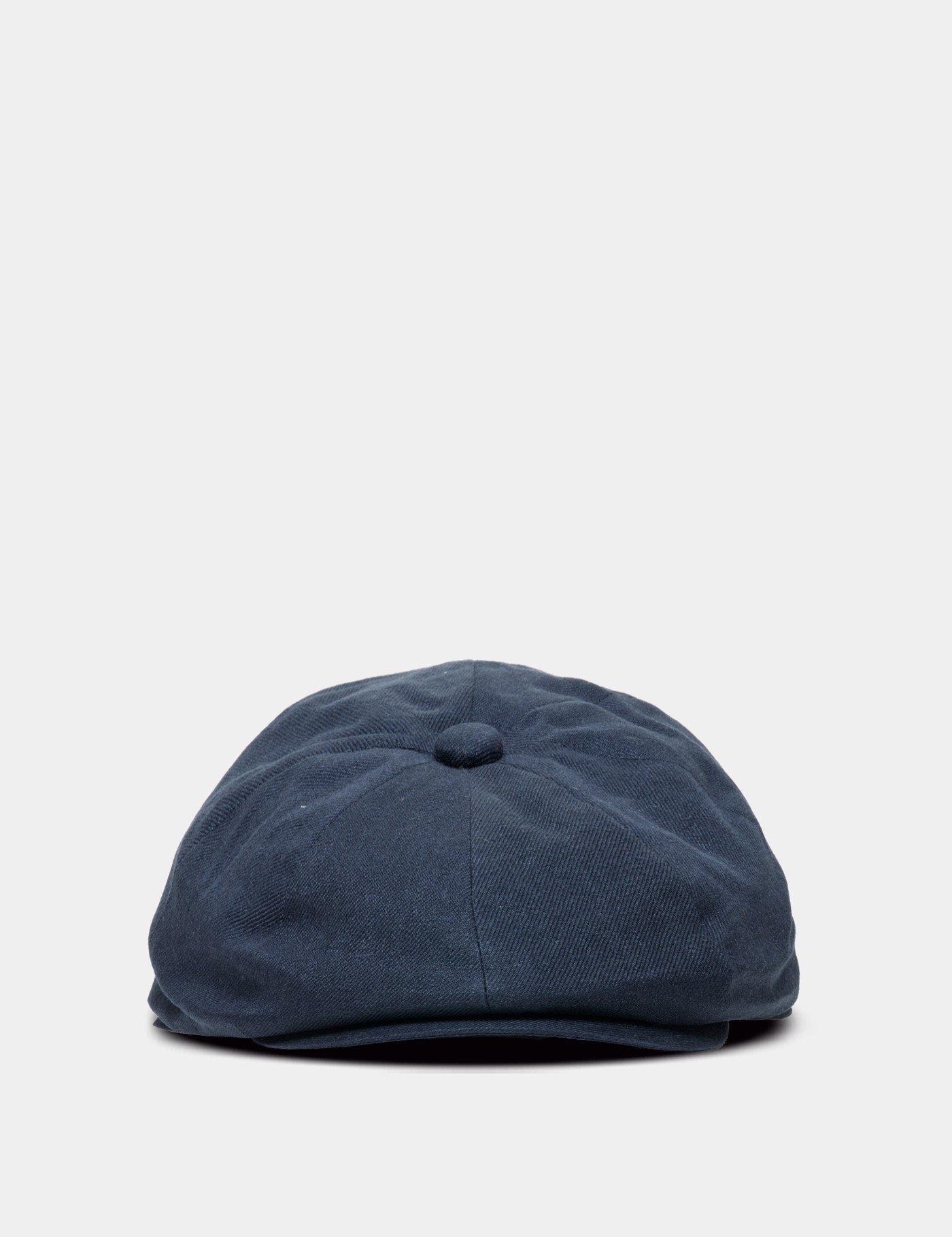 Hawes & Curtis Navy Linen Baker Boy Hat Size: Medium image 3