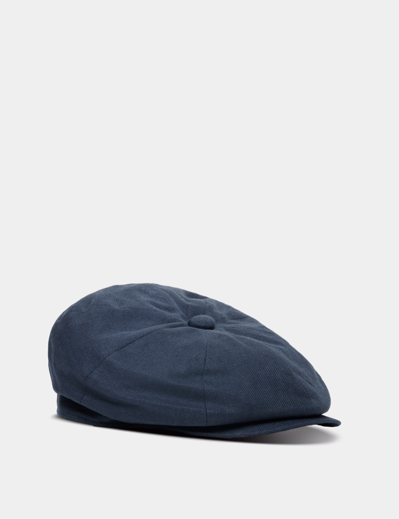 Hawes & Curtis Navy Linen Baker Boy Hat Size: Medium image 2