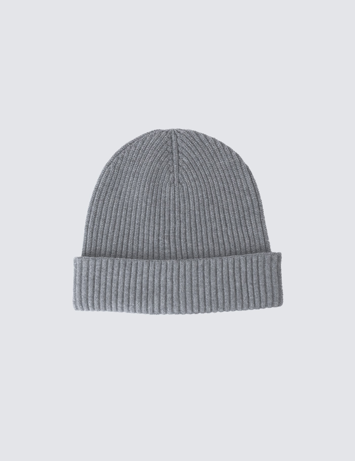 hawes & curtis men’s grey ribbed knitted beanie