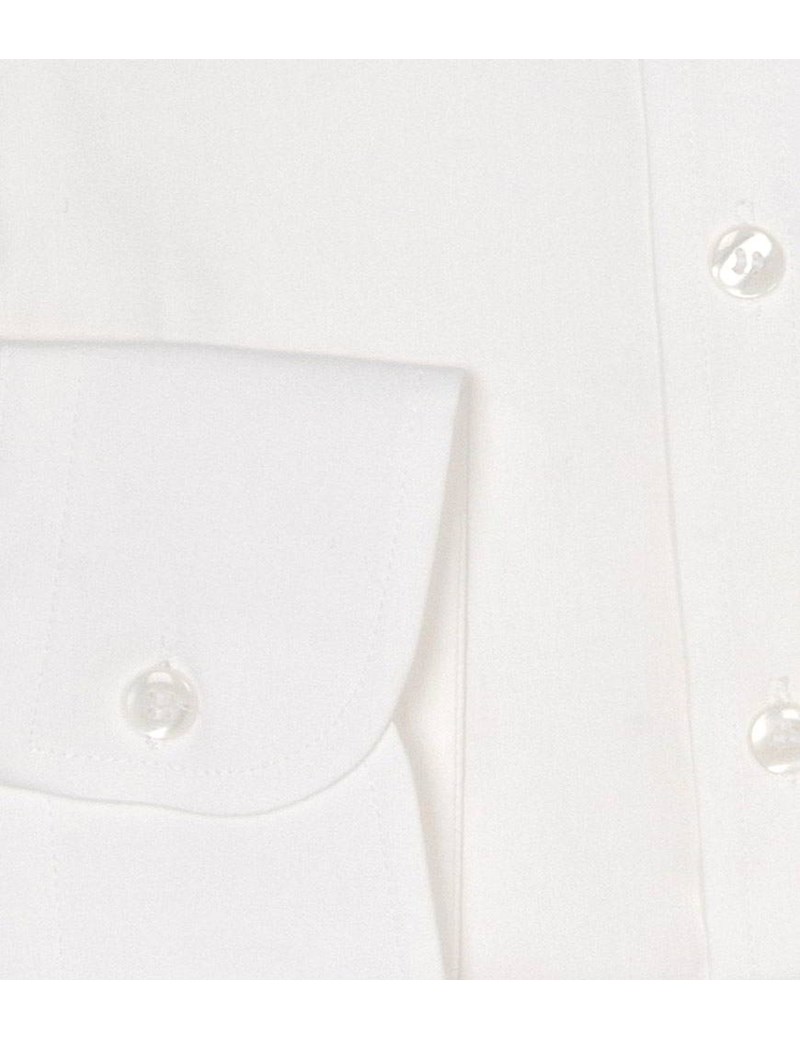 Ladies Plain White Low Collar Fitted Shirt - Single Cuff | Hawes & Curtis