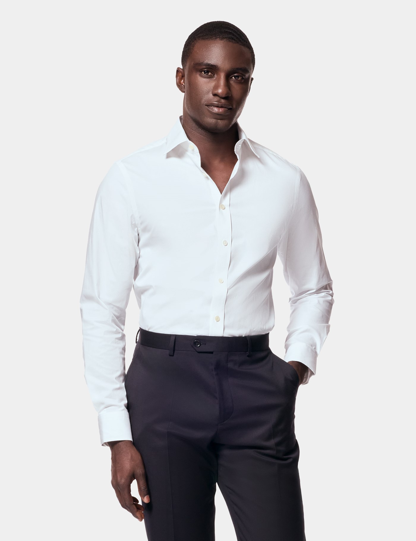 Hawes & Curtis Fitted Slim White Shirt Size: 15" collar, 33" sleeve