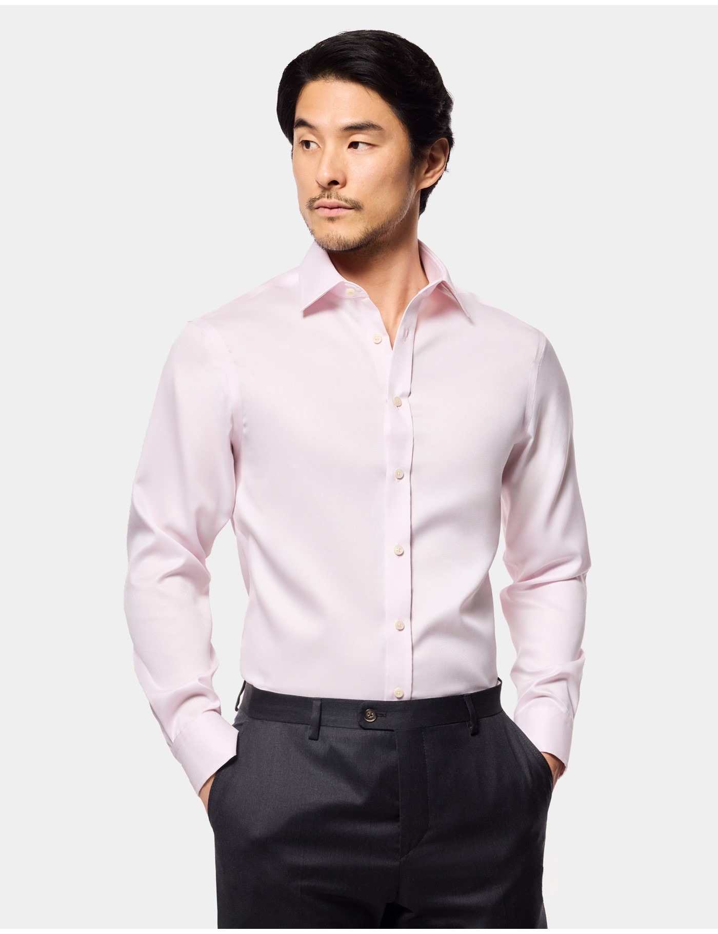 Hawes & Curtis Fitted Slim Pink Pique Non-Iron Shirt Size: 16" collar, 36" sleeve