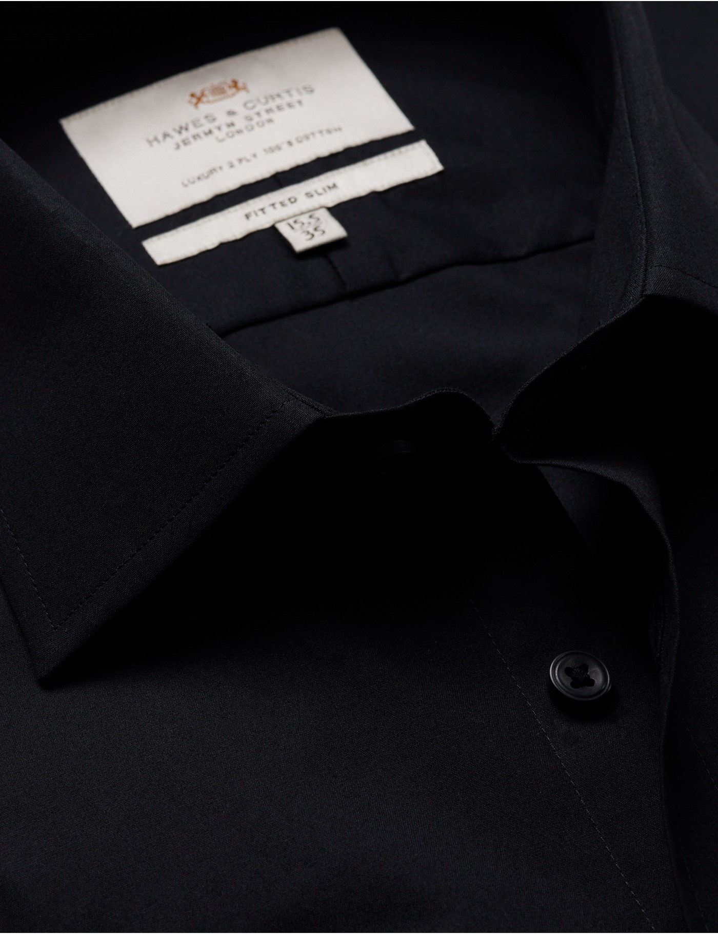 & Fitted Slim Poplin Shirt 16.5" collar 34" sleeve