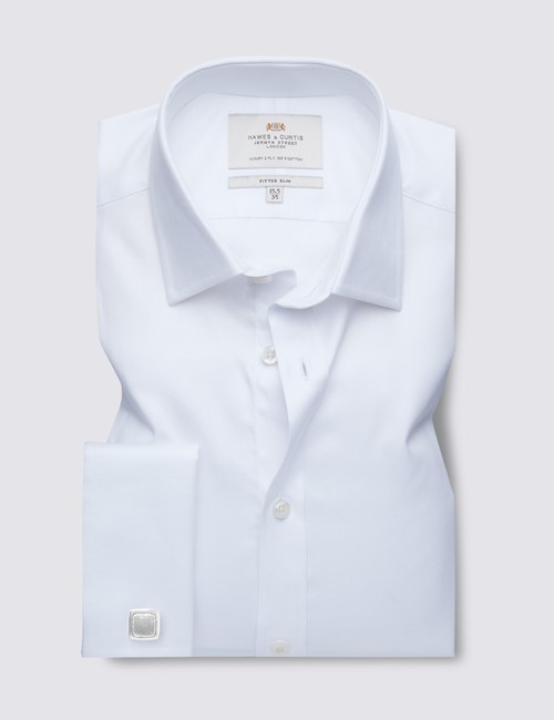 white semi formal shirt