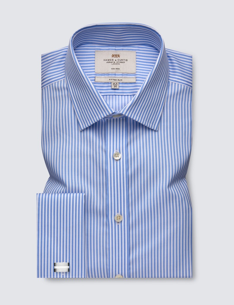 navy blue shirt with white lines