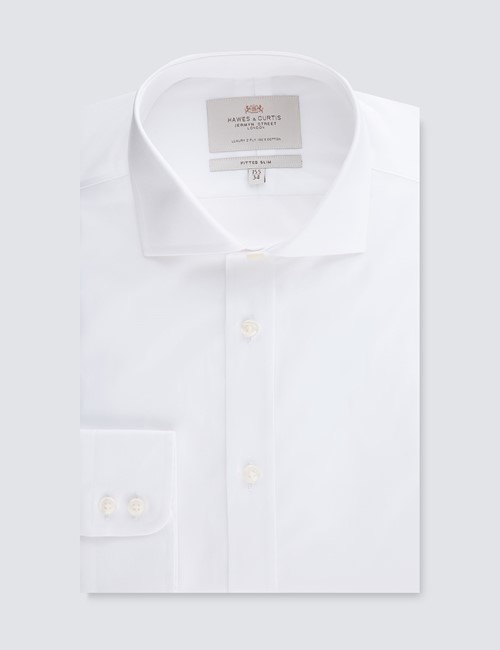men's white poplin dress shirt