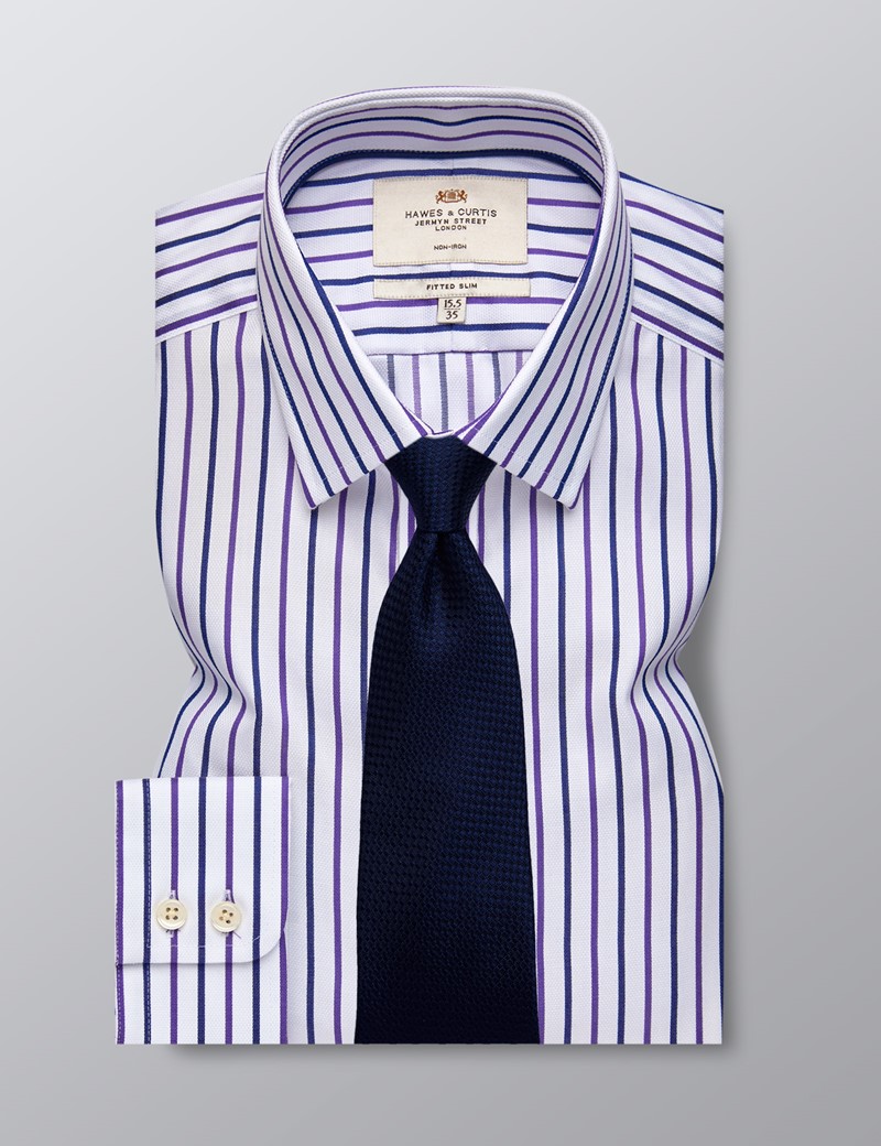 purple slim fit dress shirt