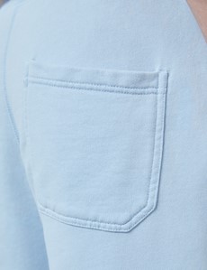 Light Blue Garment Dye Organic Cotton Sweatpants 