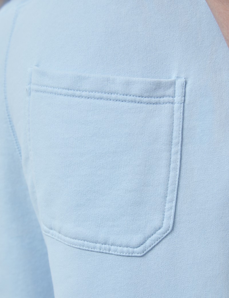 Light Blue Garment Dye Organic Cotton Sweatpants 