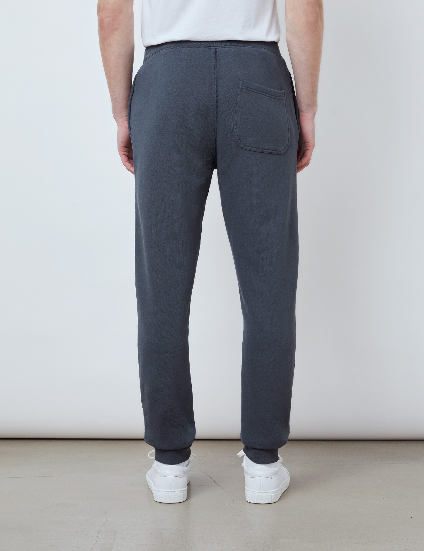 Organic Cotton Garment Dye Sweatpants in Dark Grey | Hawes & Curtis | UK