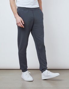 Dark Grey Garment Dye Organic Cotton Sweatpants 