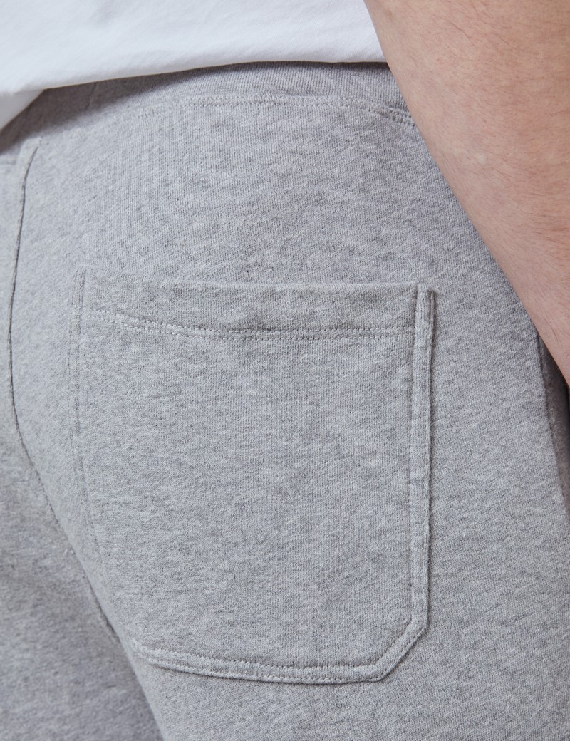 Grey Marl Garment Dye Organic Cotton Sweatpants 