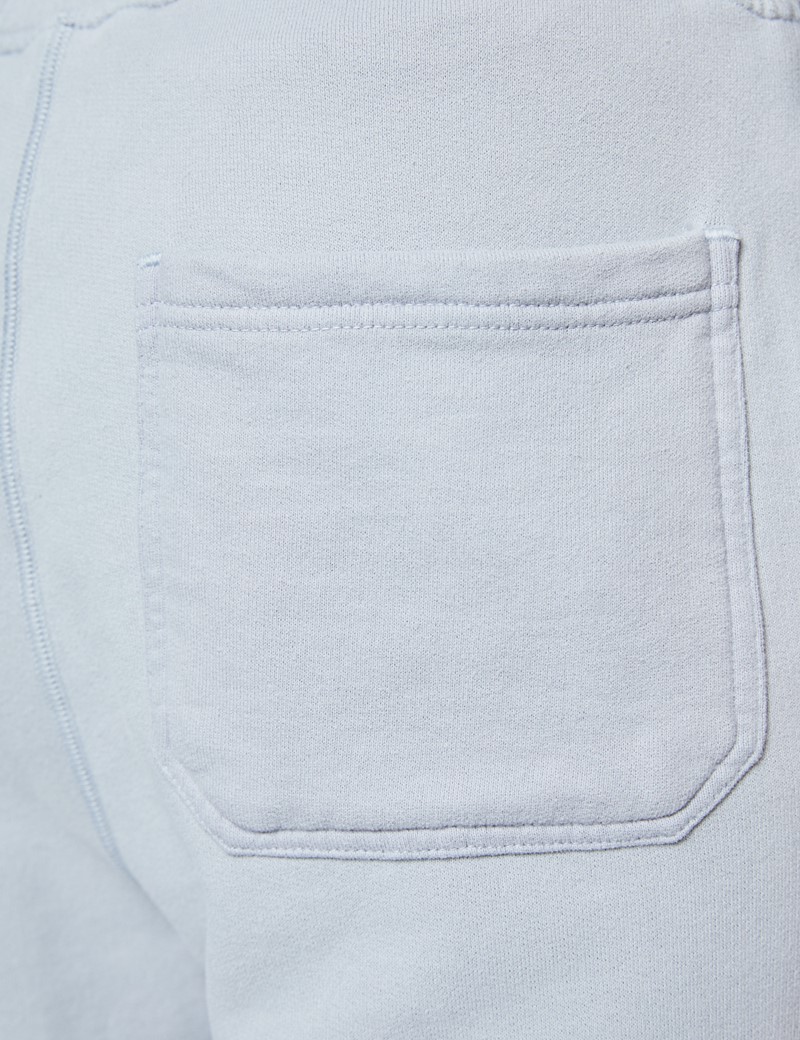 Light Grey Garment Dye Organic Cotton Sweatpants 
