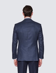 Premium 1913 Anzug –  Flanell 120s Wolle – Slim Fit – 2-Knopf Einreiher – navy kleines Karo