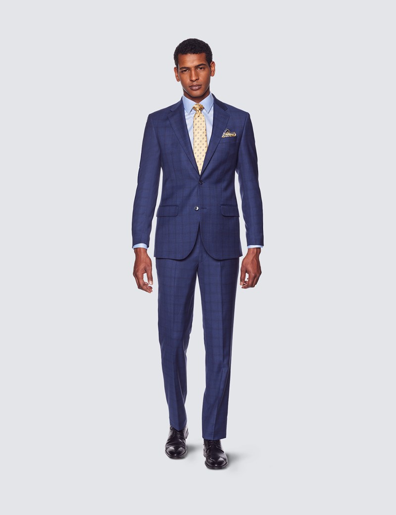 Garnet tailored fit men suit with black profile on lapels 2731