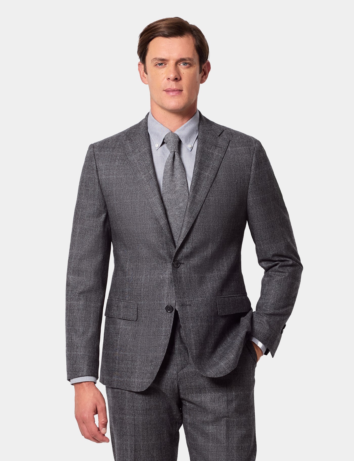 & Slim Fit Check 1913 Suit One