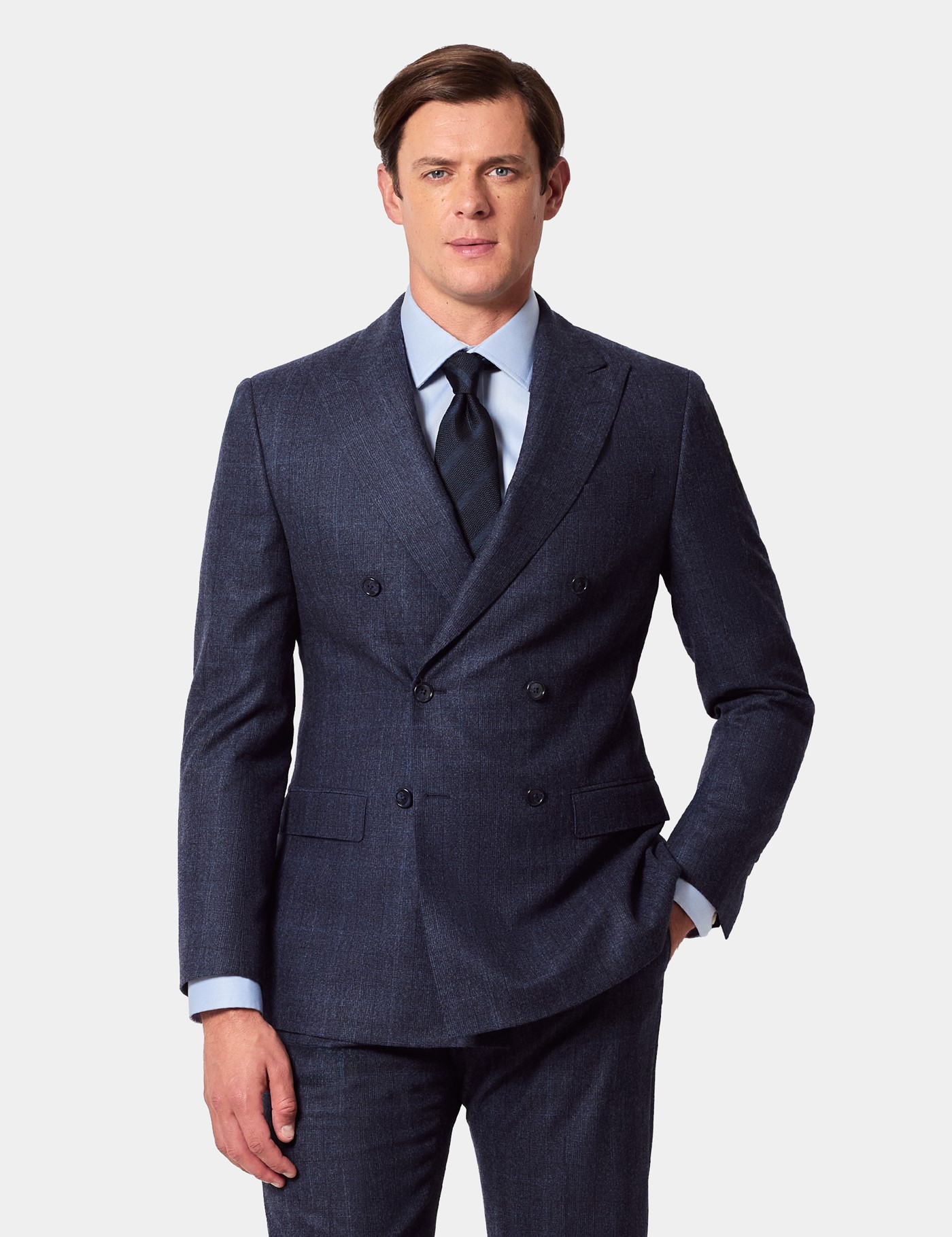 & Slim Fit Check 1913 Suit Jacket short