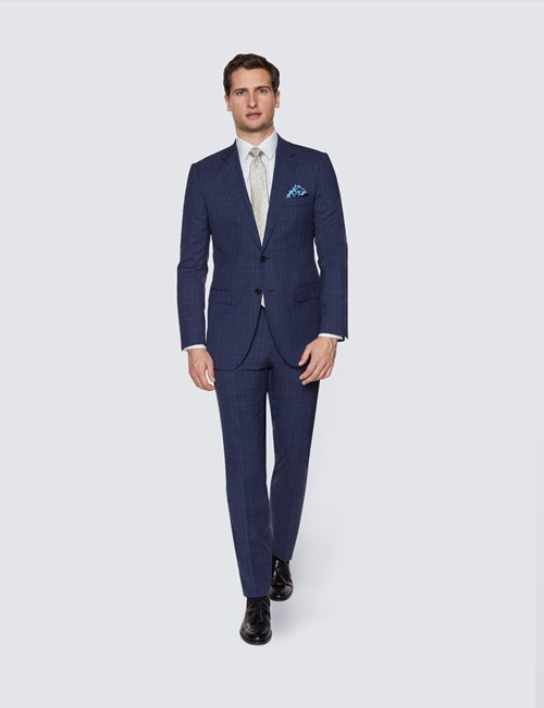 Men Slim Fit Suit Grey Tuxedo 3 Piece Work Office or Wedding Dinner Party Suit