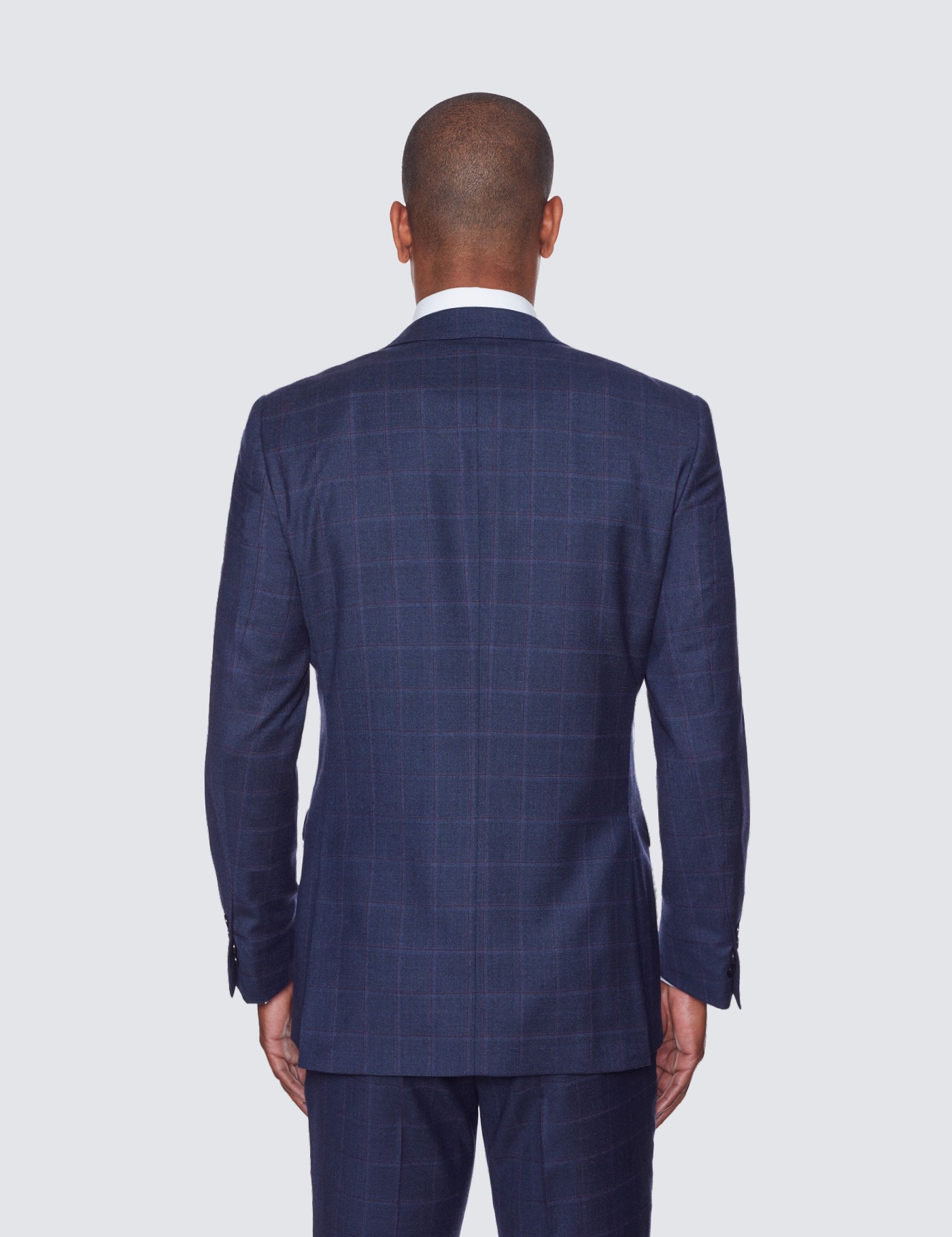 efficiënt vervolgens Woordvoerder Men's Blue & Purple Windowpane Plaid Slim Fit Suit Jacket | Hawes & Curtis