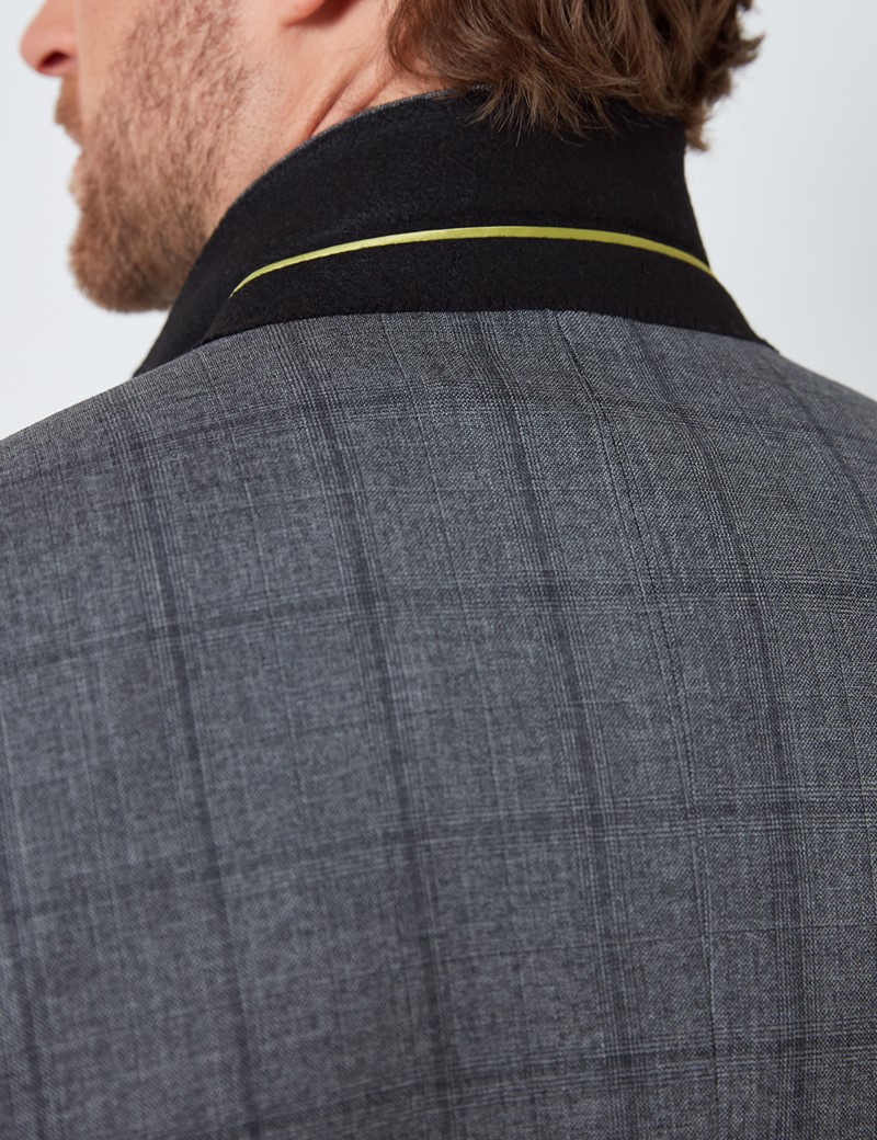 Men's Grey Tonal Check Slim Fit Suit