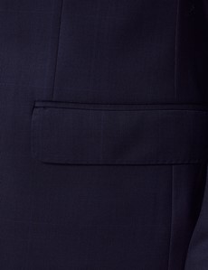 Men's Navy Windowpane Check Tailored Suit - 1913 Collection | Hawes ...