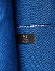 Leinenanzug – 1913 Kollektion – Slim Fit – 2-Knopf Einreiher – königsblau