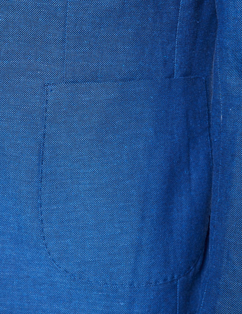 Leinenanzug – 1913 Kollektion – Slim Fit – 2-Knopf Einreiher – königsblau