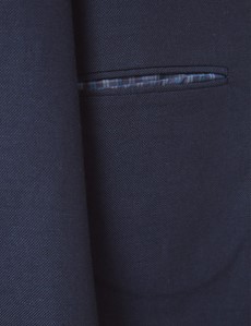 Men’s Navy Italian Cotton Linen Slim Fit Suit - 1913 Collection 