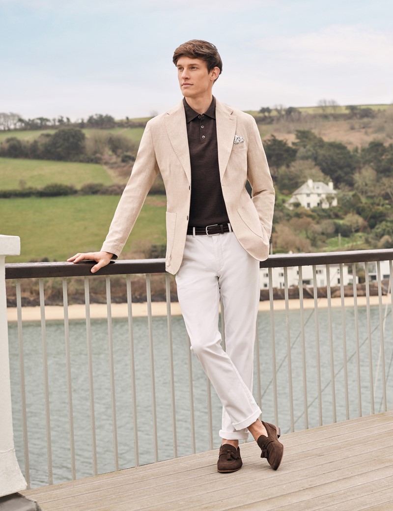 Sakkos und Anzugsjacken True Royal Baumwolle Jackett in Weiß Damen Bekleidung Jacken Blazer 