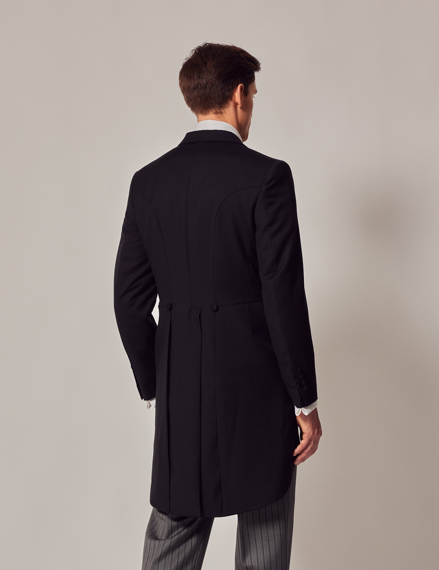 Men's Black Italian Wool Morning Coat – 1913 Collection | Hawes & Curtis