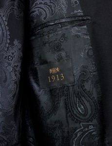 Men's Black & Gray Italian Wool Morning Suit – 1913 Collection 