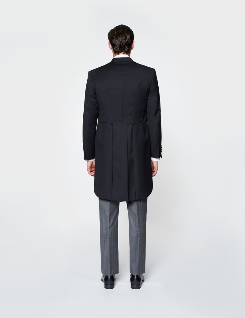 Men's Black & Grey Italian Wool Morning Suit – 1913 Collection 